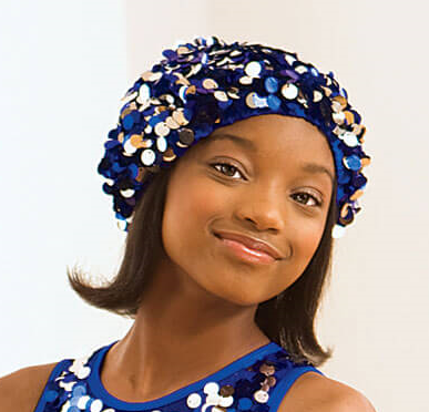 Blue Sequin Beret