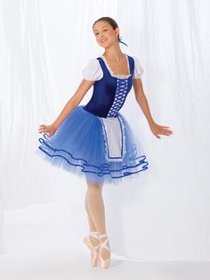 Blue tarantella ballet costume tutu